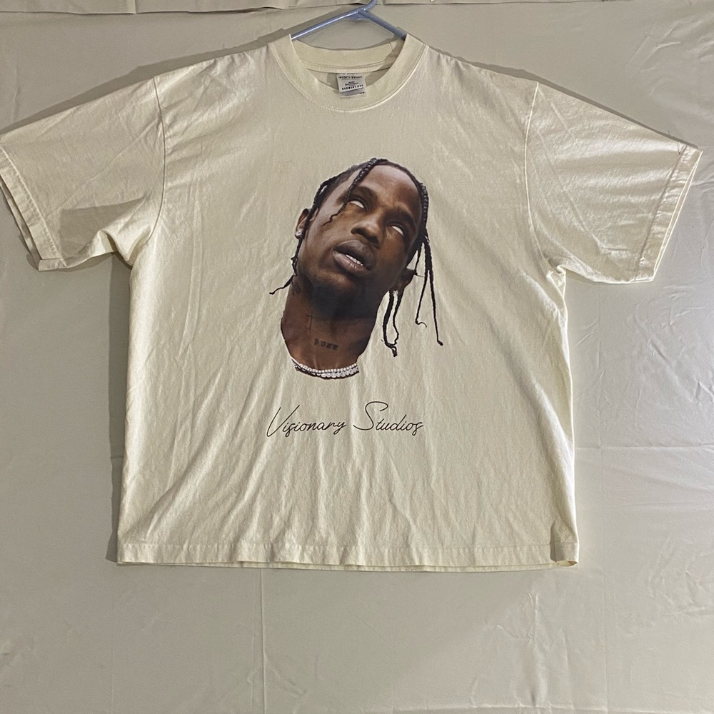 Cream Graphic Short Sleeve Tee TRAVIS SCOTT